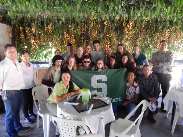 2014 Ecological Engineering in the Tropic Costa Rica group enjoying traditional lunch at Coopedota Coffee Cooperative  2014 Ecological Engineering in the Tropic Costa Rica group enjoying traditional lunch at Coopedota Coffee Cooperative