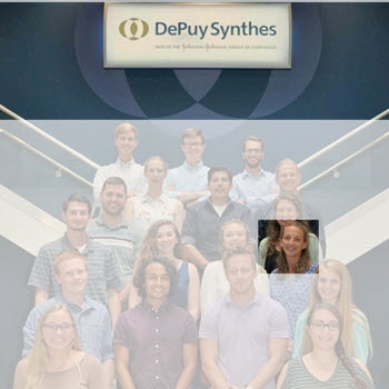 Photo of Morgan S. with the entire summer 2017 DePuy Synthes intern peer group Photo of Morgan S. with the entire summer 2017 DePuy Synthes intern peer group