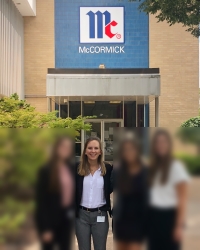 Photo of Katelyn S at her McCormick internship Photo of Katelyn S at her McCormick internship