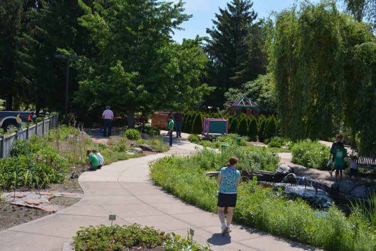 The Michigan 4-H Children's Garden is located on the campus of Michigan State University.