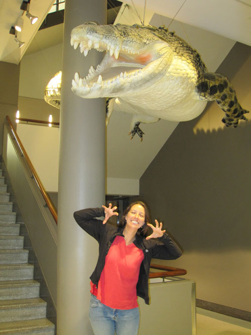 Abby with dino Abby with dino