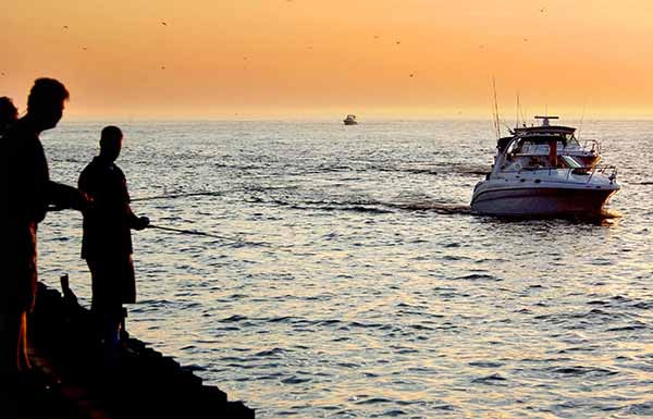 Fishing off land