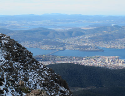 Hobart from above Hobart from above