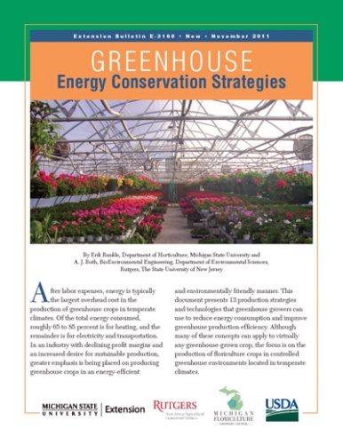 Greenhouse Energy Conservation Strategies bulletin Greenhouse Energy Conservation Strategies bulletin