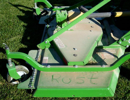 Rust on mower Rust on mower