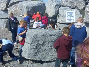 Students looking for fossils Students looking for fossils