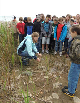 Thunder Bay Jr High students in the field. Thunder Bay Jr High students in the field.