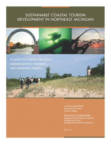 Sustainable Coastal Tourism in Northest Michigan report cover image. Sustainable Coastal Tourism in Northest Michigan report cover image.