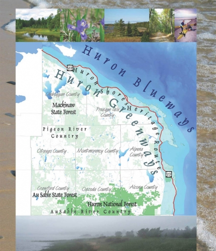 Huron Blueways and Greenways map courtesy: NEMCOG. Huron Blueways and Greenways map courtesy: NEMCOG.
